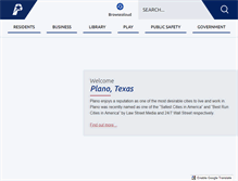 Tablet Screenshot of plano.gov